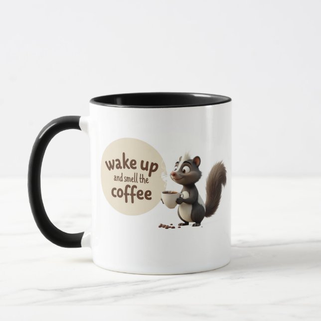 skunk coffee mug mugg (Vänster)
