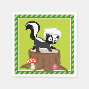 Skunk för skogsmarkdjur pappersservett