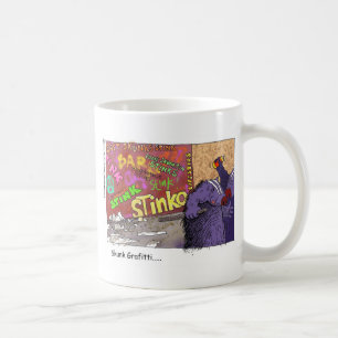 Skunk Graffiti Roliga Tecknade Presenter & T-Shirt Kaffemugg