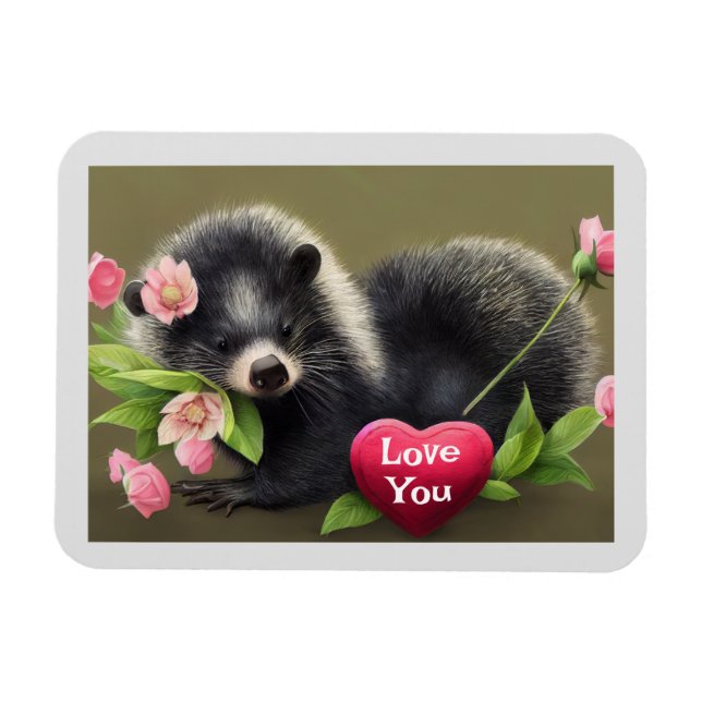 Skunk Hugger Flowers Kärlek You Magnet (Horisontell)