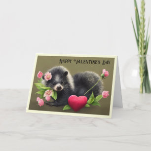Skunk Hugger Flowers Valentinkort Tack Kort