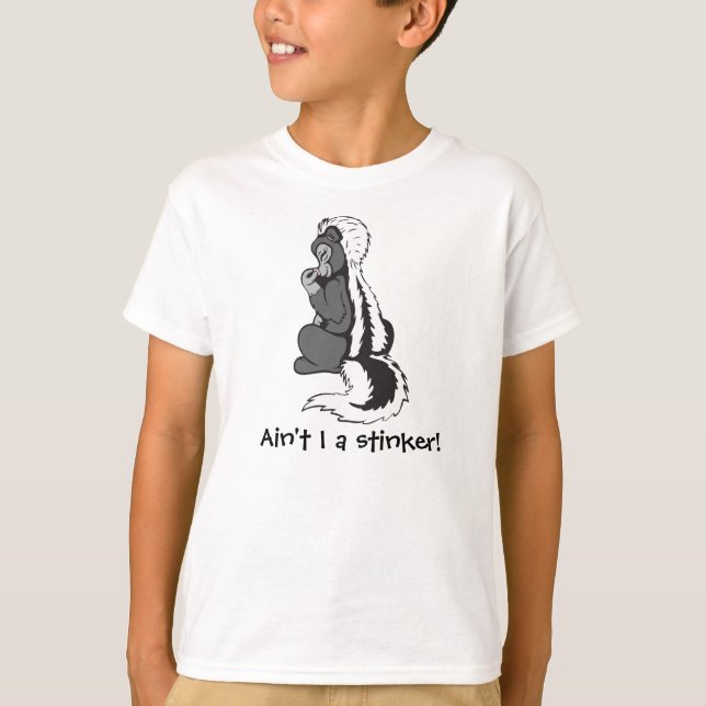 Skunk!  Illaluktande! T Shirt (Framsida)