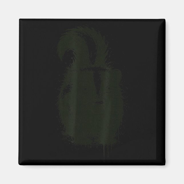 Skunk Ink Art Nge Aesthetic Pest Forest Animal Rtr Magnet (Framsidan)