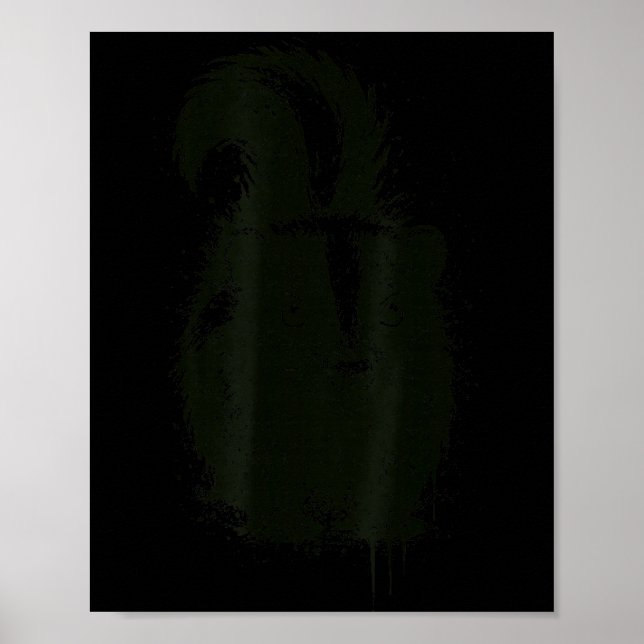 Skunk Ink Art Nge Aesthetic Pest Forest Animal Rtr Poster (Framsidan)