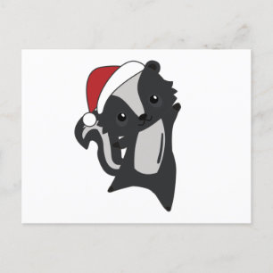 Skunk jul Skunks Winter Animals Vykort