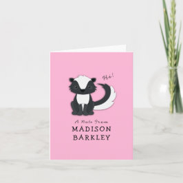 Skunk Kid Söt Skogsdjur Presentkort Anteckningskort