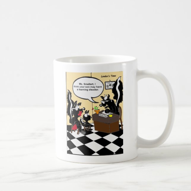 Skunk Learning Disodors Funny Gifts & Tees Kaffemugg (Höger)