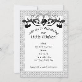 Skunk Little Stinker Baby Shower Inbjudningar