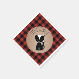 Skunk Lumberjack Play Baby Shower Napkins Pappersservett