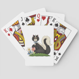 Skunk med blommor casinokort