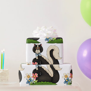 Skunk med blommor presentpapper