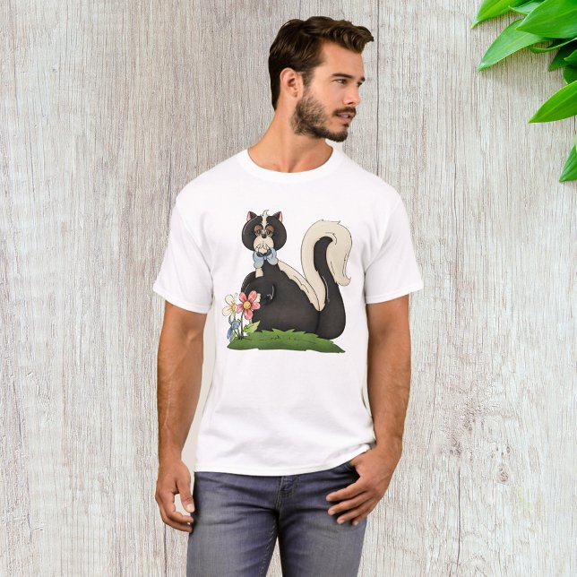 Skunk med blommor t shirt (Skapare uppladdad)