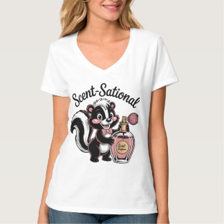 Skunk med Parfym Flaska Design T Shirt