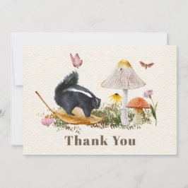 Skunk Mushroom Butterflies Baby Shower Tack Kort