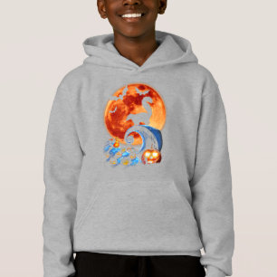 Skunk och Måne Halloween Costume Silhouette T Shirt