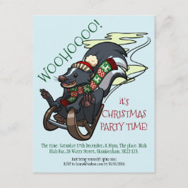 Skunk på en glad Tecknad i Party Inbjudningar