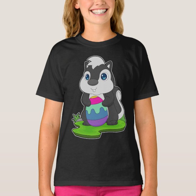 Skunk Påsk Påskägg T Shirt (Framsida)
