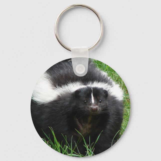 Skunk Photo Keychain Nyckelring (Framsida)