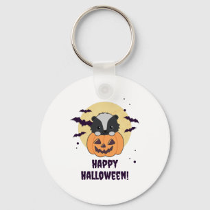 Skunk Pumpkin Cute Skunks Happy halloween Nyckelring