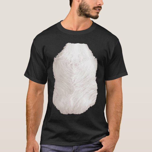 Skunk Raccoon Mouse Belly bröst Hair Photo Hallowe T Shirt (Framsida)