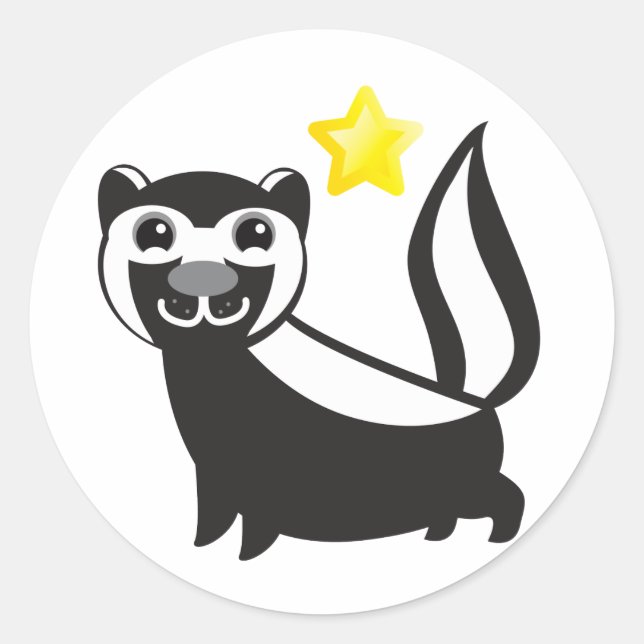 SKUNK RUNT KLISTERMÄRKE (Framsida)