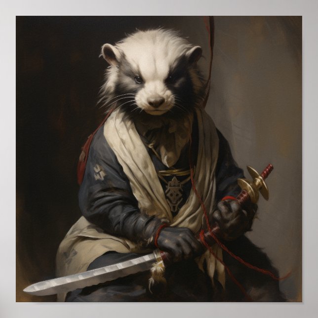 Skunk Samurai - Majestic Bandana Realism Poster (Framsidan)