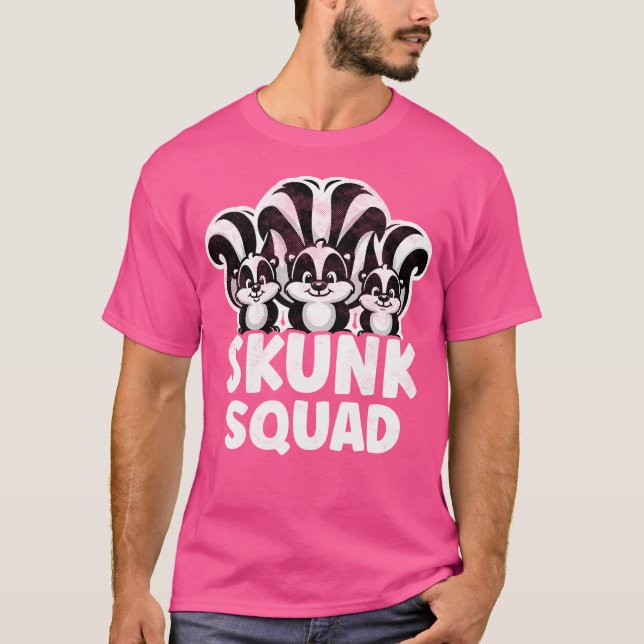 Skunk Squad Animal Humor T Shirt (Framsida)
