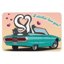 Skunk Valentines Dag Magnet