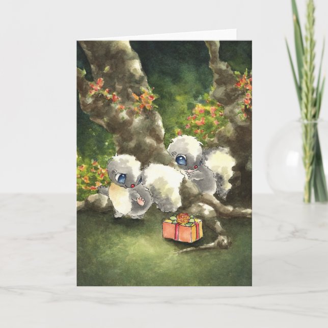 Skunkar med en present kort (Framsida)