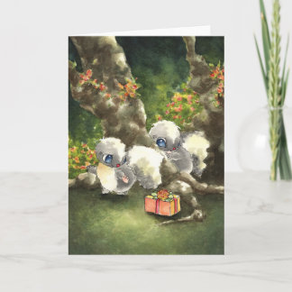 Skunkar med en present kort