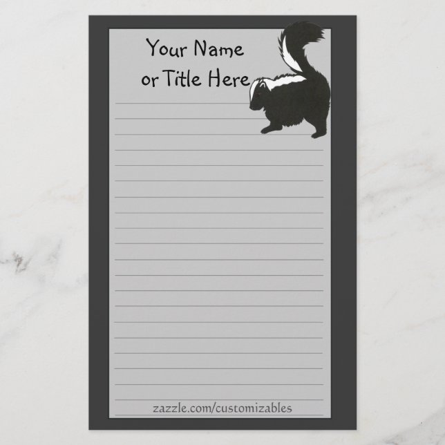 Skunkbrevpapper Brevpapper (Framsida)