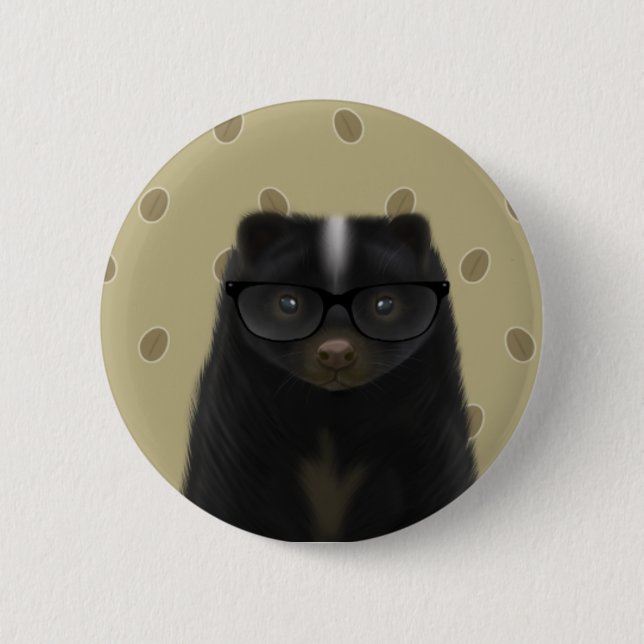 Skunken klämmer fast knapp (Framsida)