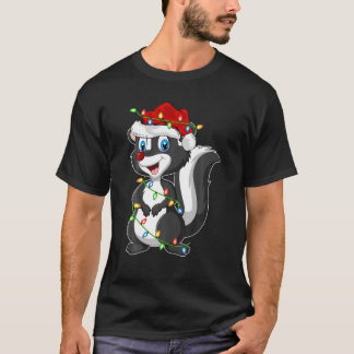 Skunks Animal Lover Julafton Santa Hat Skunks Chri T Shirt