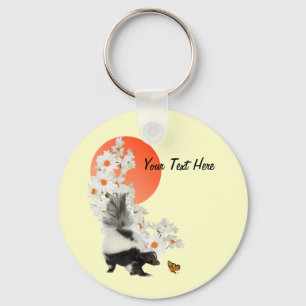 Skunks behöver Time att lukta blommor för! Nyckelring