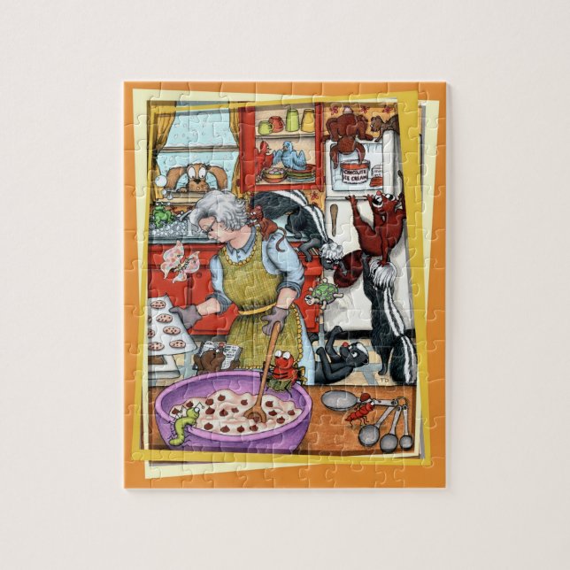 Skunks i kök pussel (Vertikal)