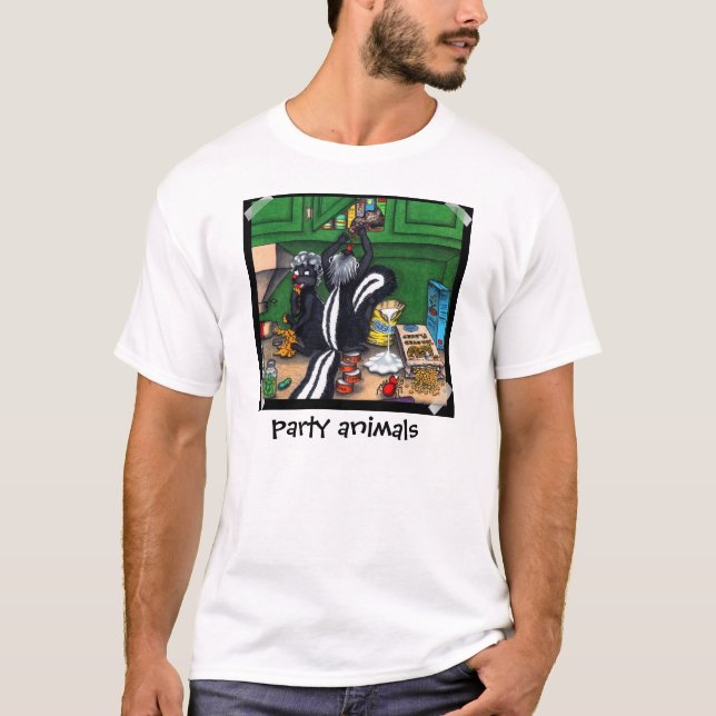 skunks i kök, tee shirt (Framsida)