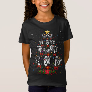 Skunks Julafton Träd Gift Santa Hat Skunks jul T Shirt