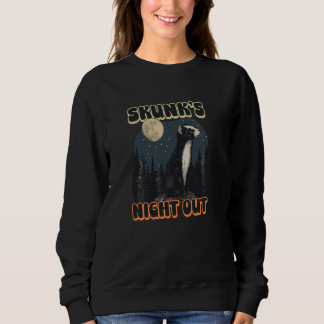 Skunk's Night Out Design Skunk T Shirt