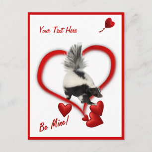 Skunks - var mitt Anpassade Valentines day Helg Vykort