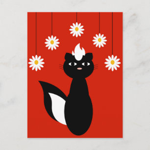Skunky Flowers Vykort