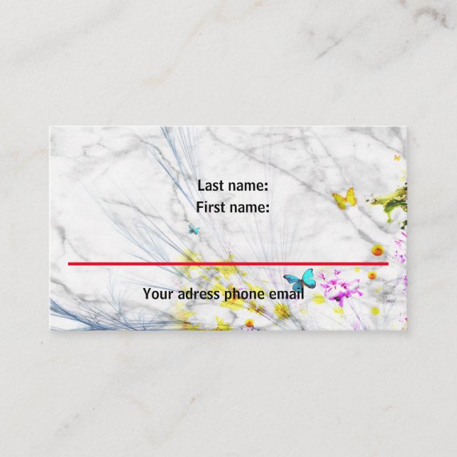 skuren och klassiskt Affärskort fyra i ditt företa Visitkort (Framsida)