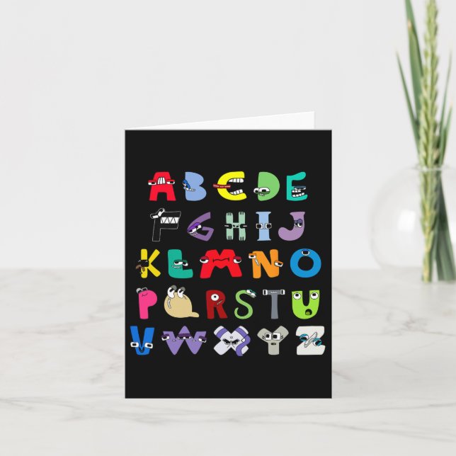 Skurk Brev Abc Inlärning Pojkar Matchning Ond Alp Kort (Framsida)