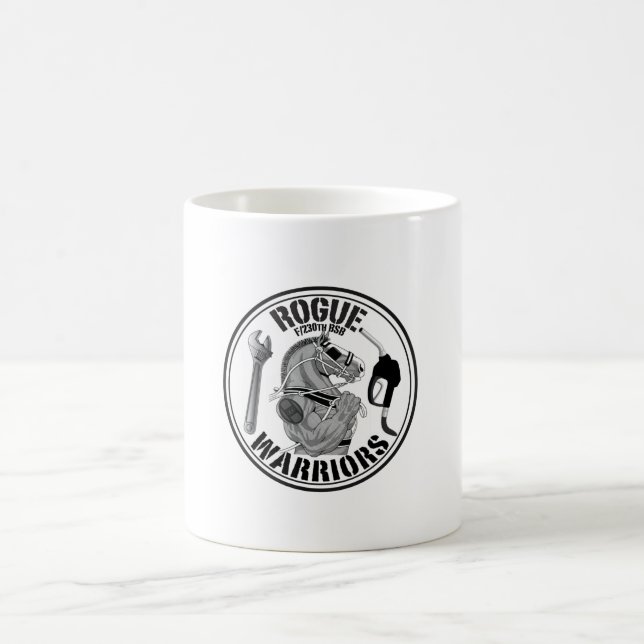 Skurk- mugg för krigare B&W (Center)