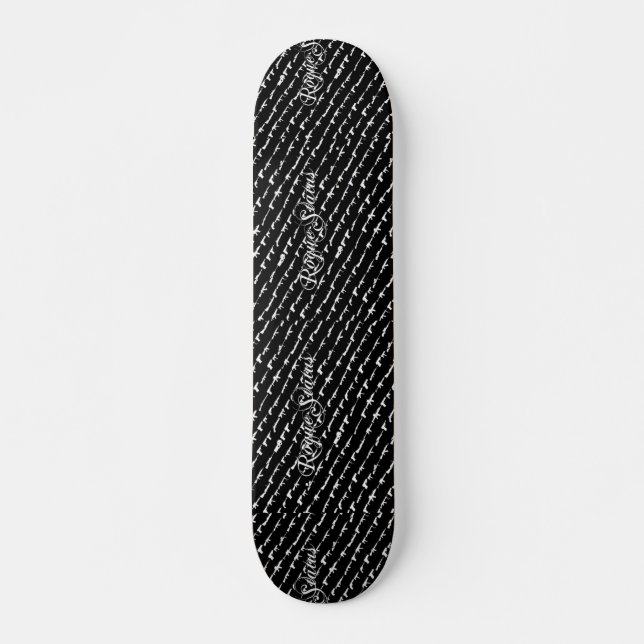Skurk- statusSkateboard. Old School Skateboard Bräda 18 Cm (Framsida)