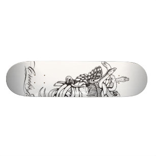 Skurkar & slottmedusaen kärnar ur 1 skateboard bräda 19,5 cm