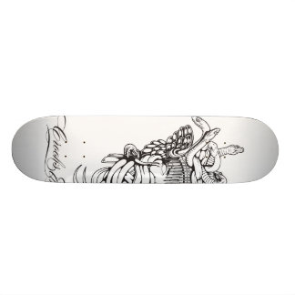 Skurkar & slottmedusaen kärnar ur 1 skateboard bräda 19,5 cm