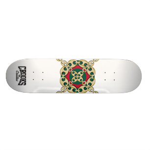 Skurkar & slotttjurögat anknyter (vit) mini skateboard bräda 18,5 cm