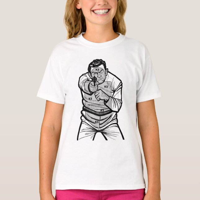 Skurken uppsätta som mål T-tröja Tee Shirt (Framsida)