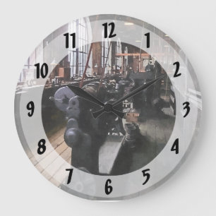 Skurkrollmaskinen shoppar med lampor stor klocka