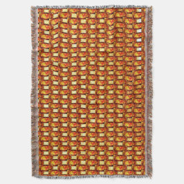 Skurna och färgade orangebruna rektangulära platto filt